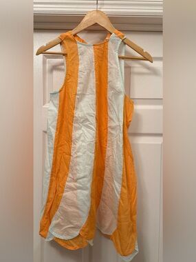 Celandine Parasol Mini Dress Women’s Size XS Orange and White Striped